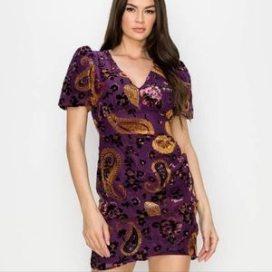 Adelyn Rae Party Dress Goya Velvet Burnout NWT Mini Size Medium